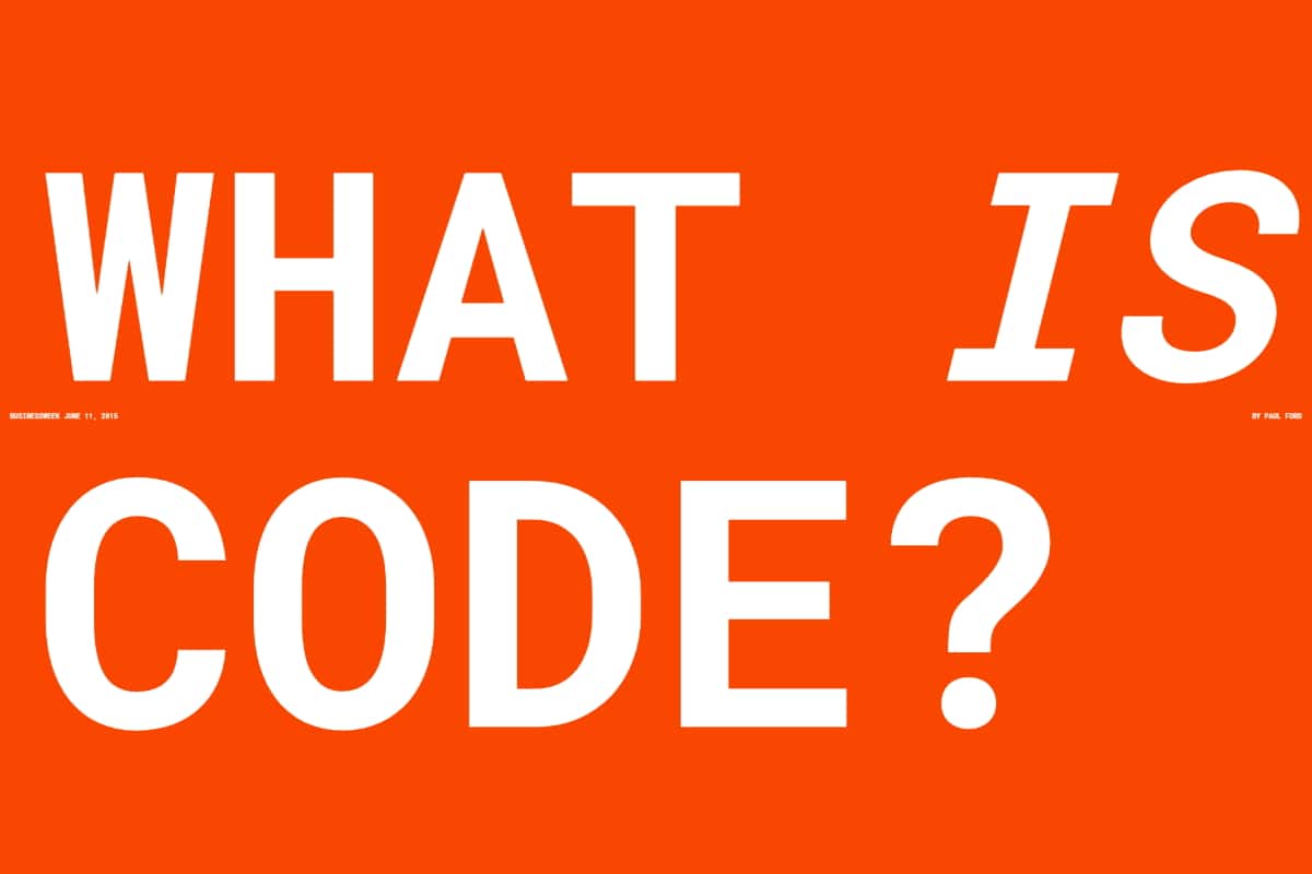 Screenshot What is Code